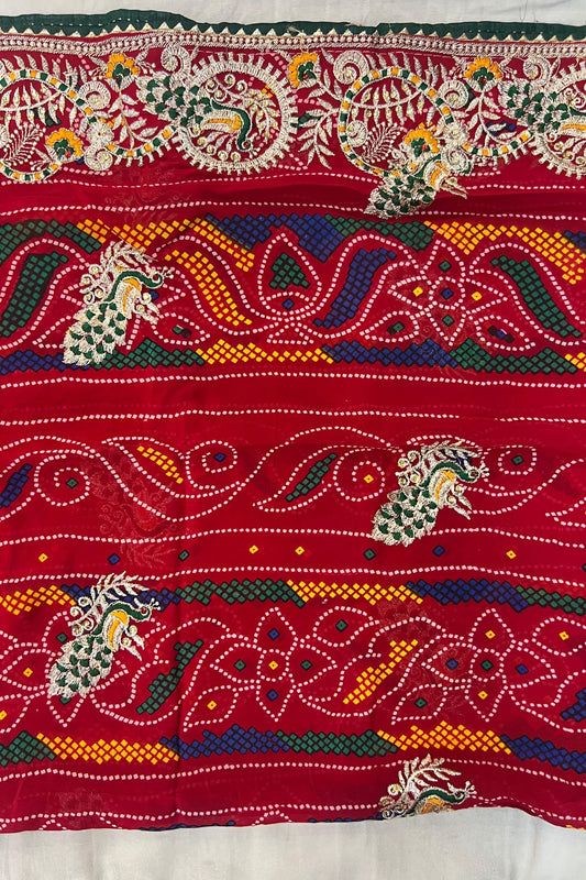 Mehroon Peelia Suit with Thread & Stone Work