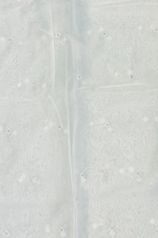 White Orgenza Fabric with Jury, Sippi & Cut Work