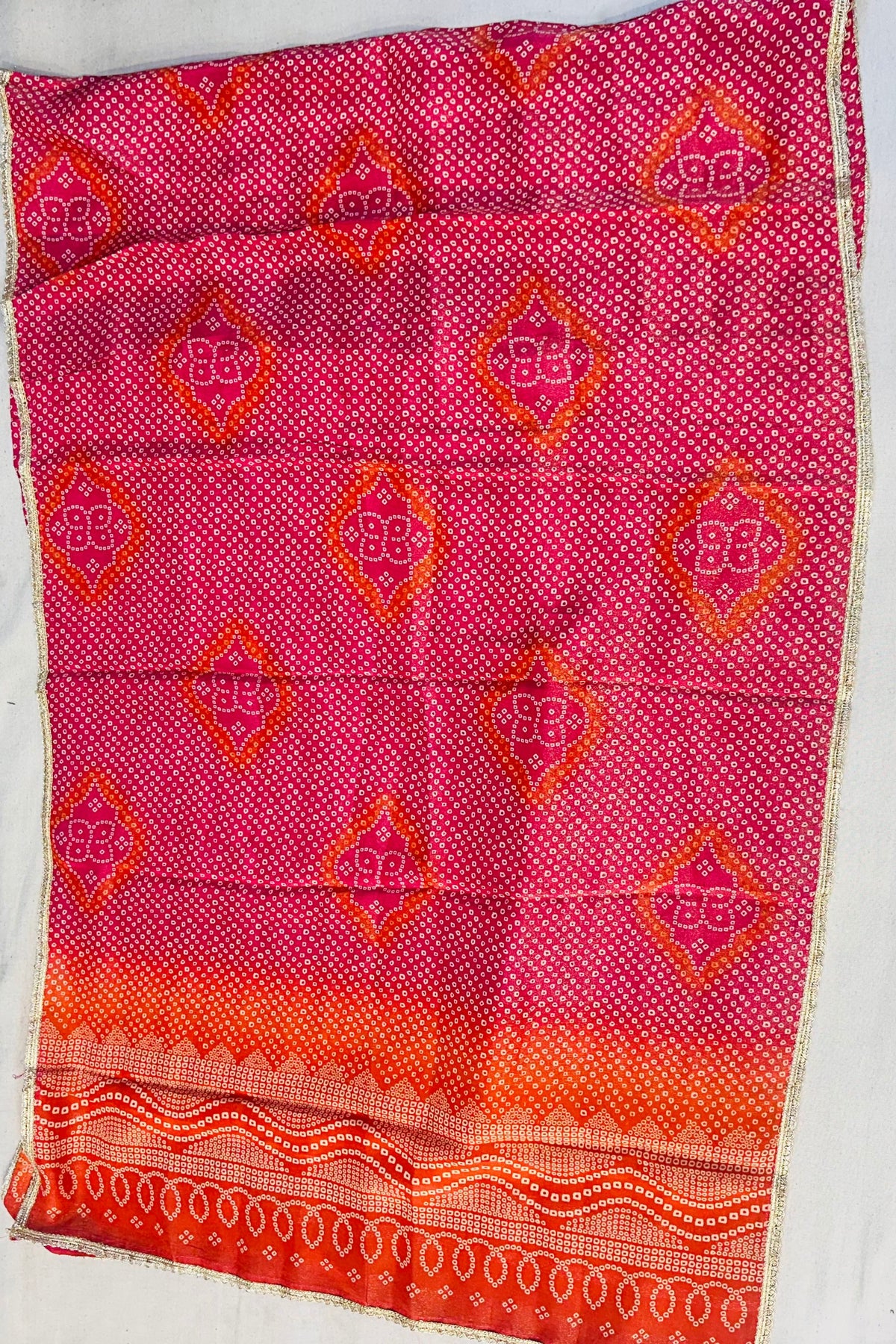 Rani Pink Shimmer Organza Suit Set with Printed Dupatta