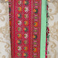 Pista Green Silk Saree with Kantha Work & Magenta Silk Blouse