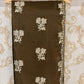 Mud Apple Paper Silk Saree with Mirror & Nalki Work and Blouse