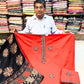 Women’s Mehroon Patch Work Cotton Suit Set with Black Printed Dupatta