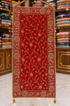 Red Wedding Jury & Stone Work Dupatta with Four-Side Lace