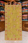 Golden Pearl & Stone Work Wedding Dupatta with Thread & Jari Detailing