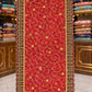 Red Net Embroidered Unstitched Suit with Sippi, Jari & Jaal Work