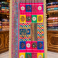 Multi Colour Chinon Suit with Pakistani Four-Side Lace & Mirror Work