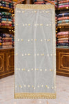 White Net Fabric with Jury & Sippi Handwork – Dyeable