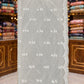 White Net Fabric with Sippi, Mirror & Pearl Border Work – Dyeable