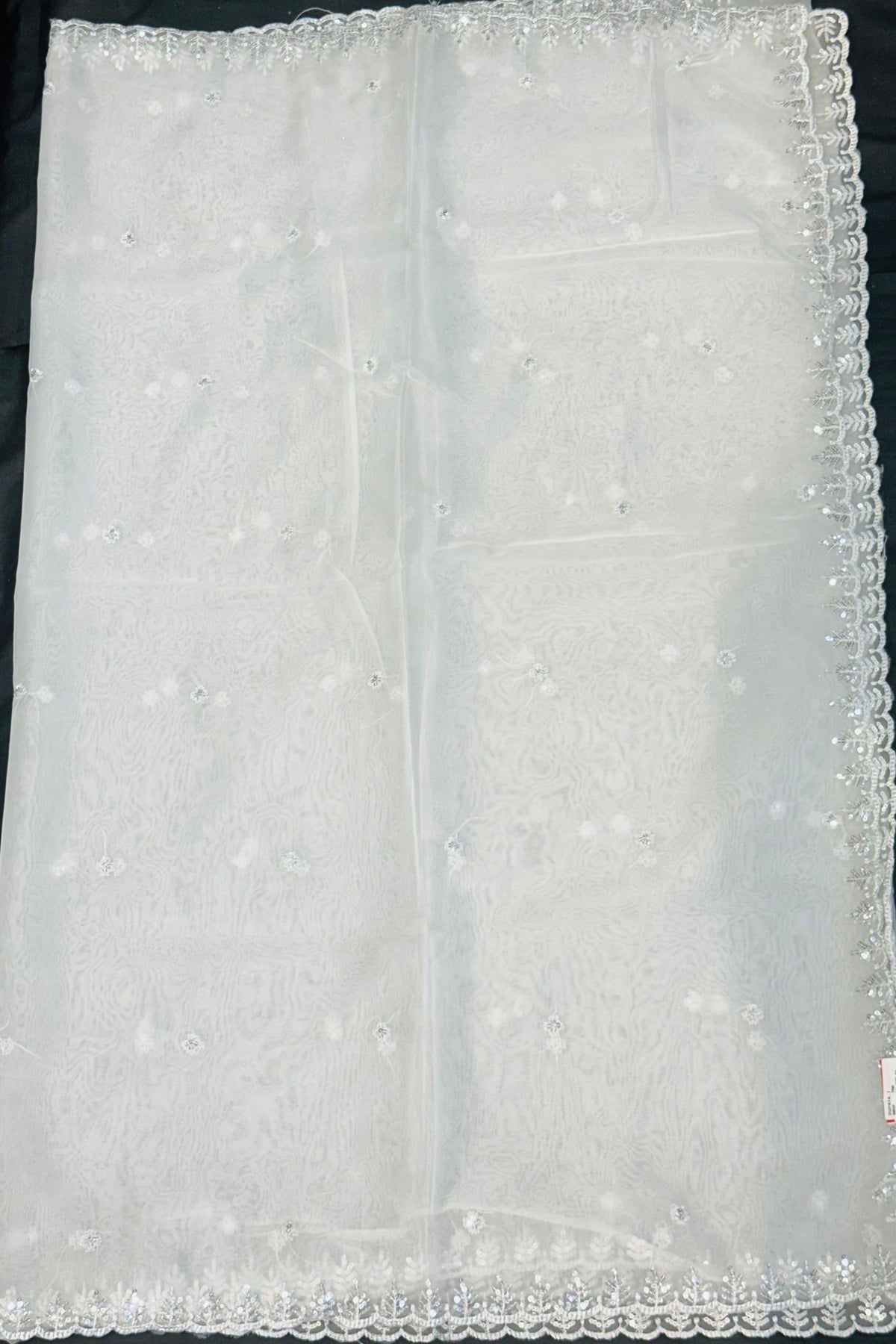 White Orgenza Fabric with Jury, Sippi & Cut Work