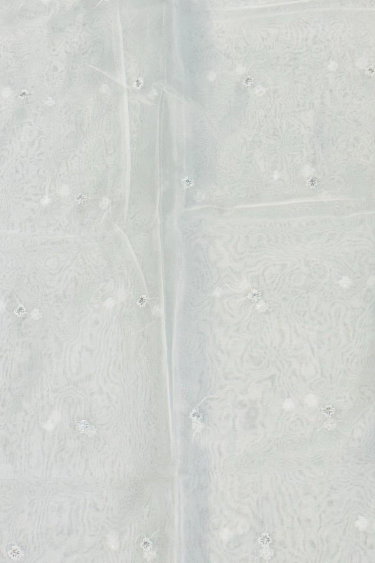 White Orgenza Fabric with Jury, Sippi & Cut Work
