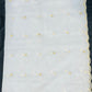 White Dyable Orgenza Fabric with Golden Cut Work & Jury Work