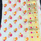 White Georgette Fabric with Jari & Multicolour Floral Border