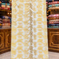 White Banarasi Dupatta with Golden Work & Four-Side Border
