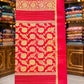 Red Banarasi Silk Saree with Golden Work
