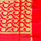 Red Banarasi Silk Saree with Golden Work