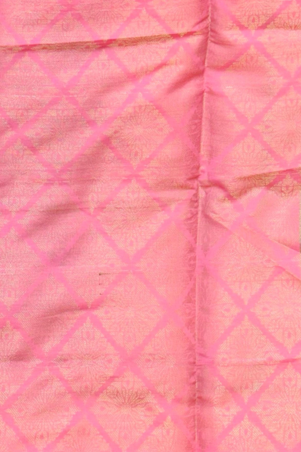 Pink Banarasi Silk Kosa Silk Saree with Golden Work