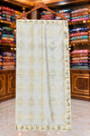 White Chinon Chiffon Thread & Sippi Work Fabric – Dyeable