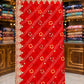Mehroon Jaipuri Georgette Dupatta with Four-Side Jari Work & Booti Detailing