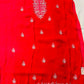 Hot Pink Organza Embroidered Suit Set