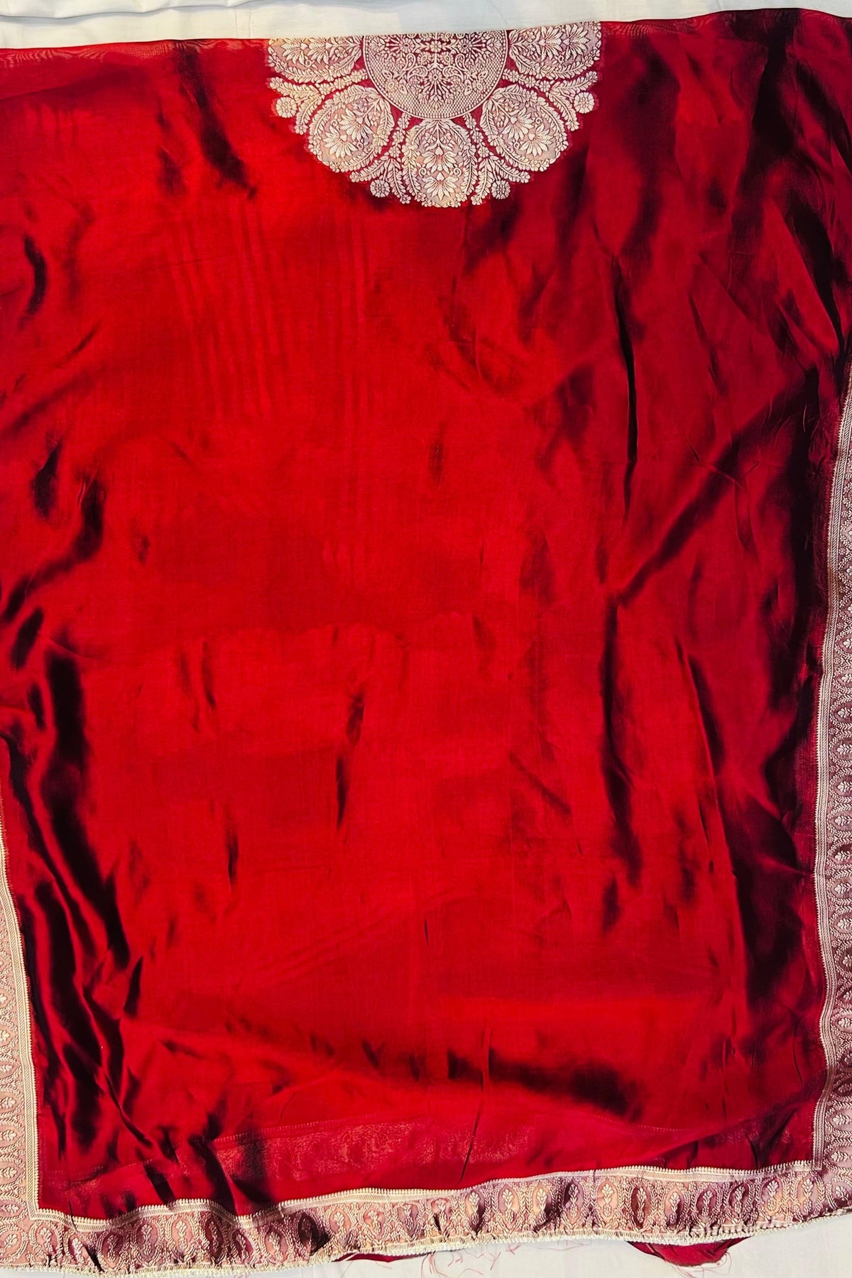 Mehroon Kosa Silk Kheem Khaam Suit Set