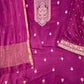 Wine Kosa Silk Suit Set with Banarasi Work