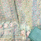 Dark Pista Green Kosa Silk Printed Suit Set