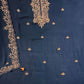 Black Georgette Embroidered Suit Set with Threadwork