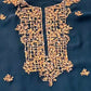 Black Georgette Embroidered Suit Set with Threadwork
