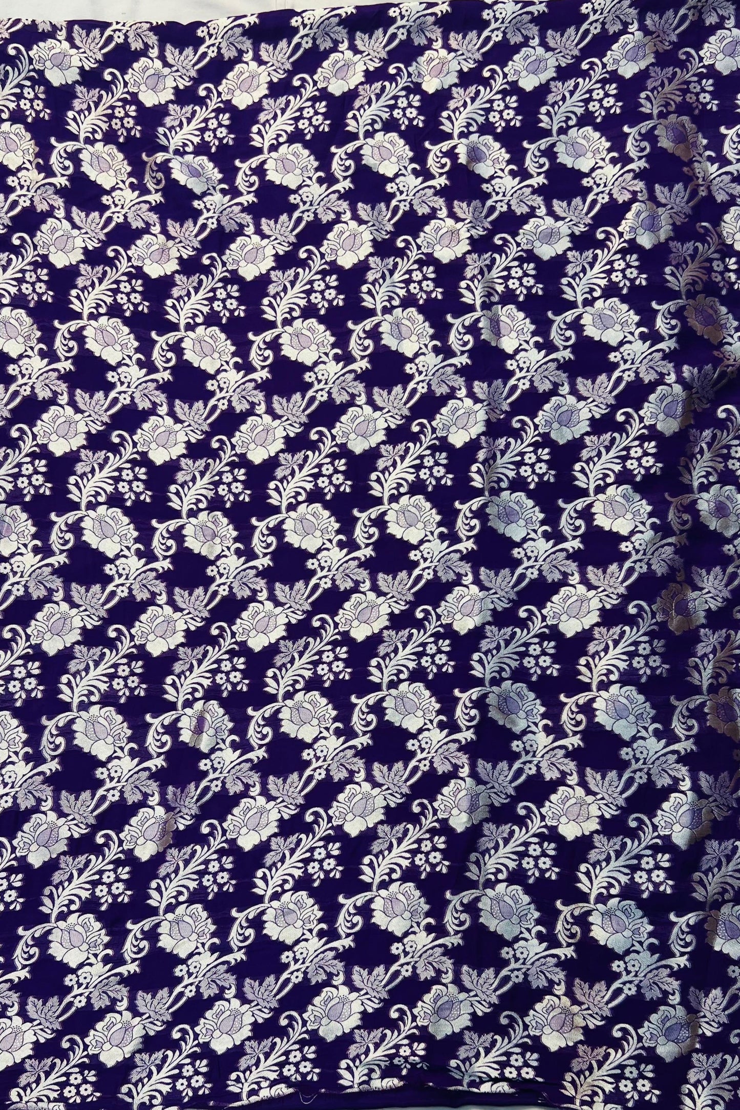 Purple Pure Georgette Banarasi Work Designer Suit Set