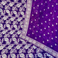 Purple Pure Georgette Banarasi Work Designer Suit Set