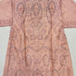 Peach Organza Tissue Handwork Suit Set with Heavy Dupatta