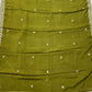 Mehndi Shimmer Silk Embroidered Suit Set with Chinon Dupatta
