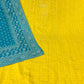 Banarasi Silk Suit Set – Yellow with Peacock Blue Dupatta