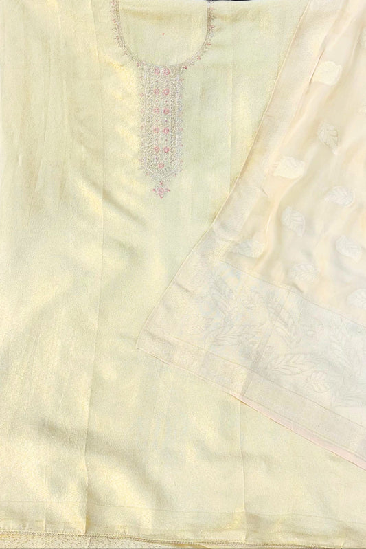 Golden Kosa Silk Embroidered Suit Set