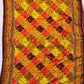 Mustard Silk Thread & Printed Work Suit Set with Lace Dupatta