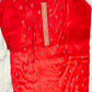 Red & Yellow Silk Suit Set with Sippi Work & Banarasi Dupatta
