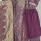 Elegant Mob Shimmer Silk Embroidered Suit Set
