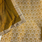 Mustard Banarasi Silk Suit Set with Viving Work