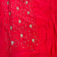 Carrot Crape Embroidered Suit Set with Chinon-Chiffon Dupatta