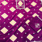 Wine Embroidered Threadwork Suit Set with Printed Dupatta