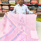 Pink Printed Chikankari Work Cotton Suit Set with Quota Doria Dupatta