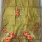 Light Mehndi Printed Musleen Silk Suit with Sippi & Antique Work