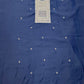 Navy Blue Musleen Silk Suit Set with Sippi Neck Work & Printed Organza Dupatta