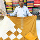 Mustard & Cream Cotton Patchwork Suit Set with Printed Dupatta