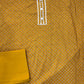 Mustard & Cream Cotton Patchwork Suit Set with Printed Dupatta