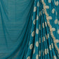 Ferozi Silk Saree with Handwork, Nalki & Mirror Work