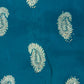 Ferozi Silk Saree with Handwork, Nalki & Mirror Work