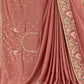 Onion Taby Silk Saree with Thread & Matching Work