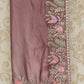 Onion Taby Silk Saree with Thread & Matching Work