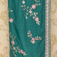 Peacock Green Tabby Silk Saree with Intricate Jury, Thread & Sequin Work
